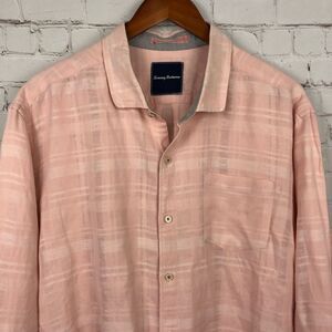 Tommy Bahama Pink Long Sleeve Button Up Men's Sz XL